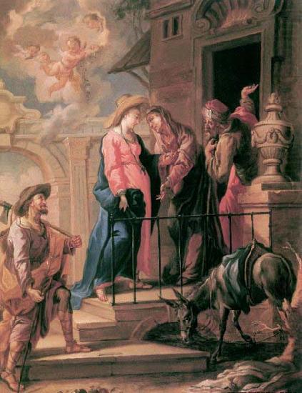 UNTERBERGER, Michelangelo Visitation - Oil on canvas china oil painting image